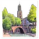 Oudegracht, Utrecht (origineel aquarel) - Catch Utrecht