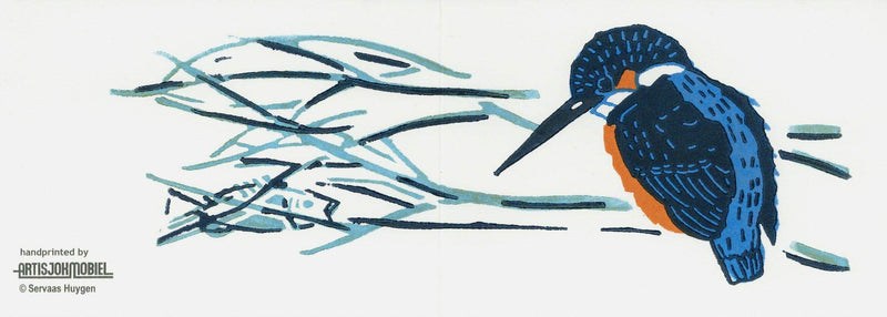 IJsvogel, handgedrukte kaart