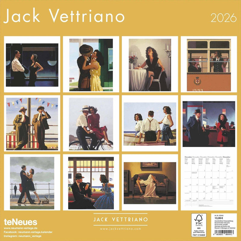 Jack Vettriano - Jaarkalender 2026 - Catch Utrecht
