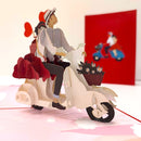Liefde op de scooter - Pop - Up kaart - Catch Utrecht