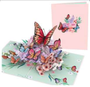 Vlinders in bloemen - Pop - Up kaart - Catch Utrecht